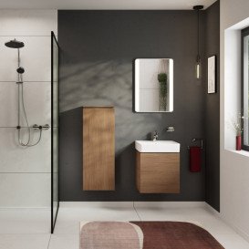 Полупенал для ванной Hansgrohe Xilesa E 40х20 см петли справа ДСП дуб кашемир 54282550