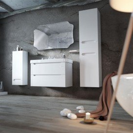 Полупенал підвісний Sanwerk Era Air правий МДФ білий MV0000422