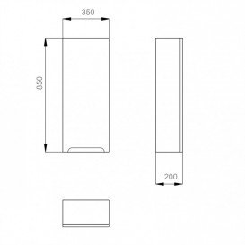 Полупенал подвесной Sanwerk Era Air Slim правый МДФ белый MV0000424