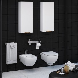 Полупенал подвесной Sanwerk Liga Air Slim правый МДФ белый/мессина MV0000402