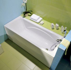 Ванна акриловая прямоугольная PoolSpa коллекция Klio 150х70 с ножками белый PWP6510ZN000000