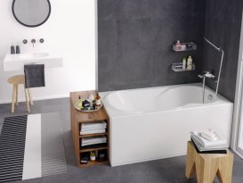 Ванна акриловая прямоугольная PoolSpa коллекция Muza 140х70 с рамой белый PWPD410ZS000000