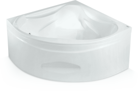 Ванна акриловая угловая PoolSpa коллекция Francja 150х150 с рамой белый PWS3410ZS000000