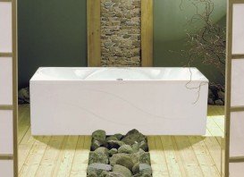 	Ванна акриловая прямоугольная PoolSpa коллекция Gemini 180х80 с ножками белый PWPD910ZN000000