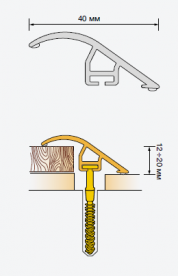 Порог Salag Cirrus C40 ПВХ 0.93 м дуб натуральный C40104