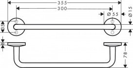 Поручень для ванної Axor Universal Circular метал хром 42813000