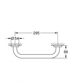 Поручень для ванної кімнати Grohe Essentials метал чорний матовий 1024712430
