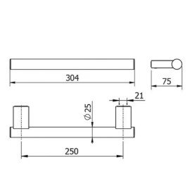 Поручень для ванної кімнати Kludi Vela C брашована бронза PVD 31981N1