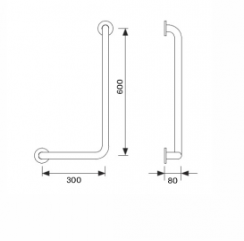 Поручень для ванной Kolo Lehnen Concept угловой 90° правый L60121100