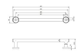 Поручень для ванної кімнати Villeroy & Boch Elements - Tender матовий нікель TVA15101000064