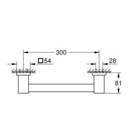 Поручень для ванни Grohe QuickFix Start Cube 30 см метал суперсталь 41094DC0