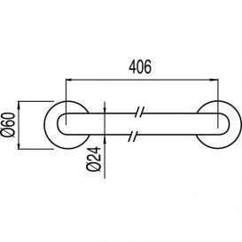 Поручень для ванни Tres Max-Tres 406 мм метал хром 13418440