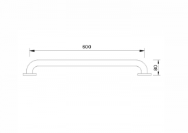 Поручень Kolo Lehnen Concept прямой 60 см полированный L60006000