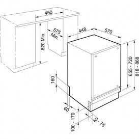 Посудомоечная машина Franke FDW 410 E8P A+ встраиваемая 117.0282.453