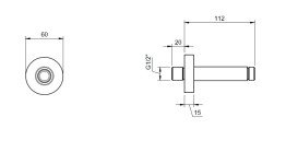 Потолочный кронштейн для верхнего душа Villeroy & Boch Universal Showers латунь хром TVC00001900061