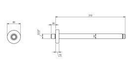 Стельовий кронштейн для верхнього душу Villeroy & Boch Universal Showers матовий чорний TVC000020000K5