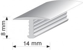 Профіль Т вузький Salag h8 мм 2.5 м латунь M071xx