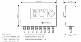 Программируемый недельный контроллер для управления 3 отопительных приборов Euroster 12