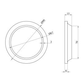 Прокладка для бойлера Kroner 90 мм силікон CV031620