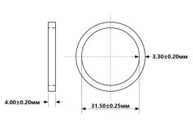 Прокладка McAlpine 32 мм резина 32M