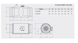 Промисловий вентилятор Soler&Palau TD-1300/250 Silent Ecowatt канальний малошумний 5211988100