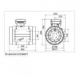 Промышленный вентилятор Soler&Palau TD-800/200 Ecowatt канальный круглого сечения 5211024400
