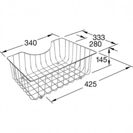 Проволочная корзина для кухонной мойки Villeroy & Boch нержавеющая сталь 8K0900K1