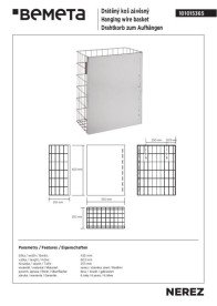 Дротовий кошик для сміття Bemeta Hotel підвісна нержавіюча сталь матова 101015365