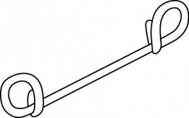 Дротове скручування TECE TECEfloor для дощок з пластиковим покриттям для фіксації труб та з'єднання щитів 77611020