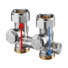 Прямий запірно-приєднувальний вузол Oventrop Multiflex F ZB 1/2 