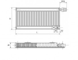 Радиатор центрального отопления Korado Radik 11-VK 80х50 см сталь белый 11050080-60-0010