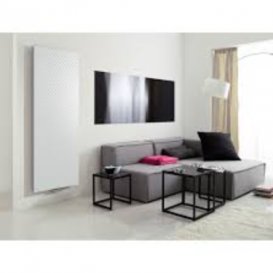 Радиатор декоративный Instal Projekt Indivi 38,6х200,6 см с панелью стеганое белое стекло IND-40/200E34L15