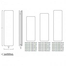 Радіатор декоративний Instal Projekt Indivi New / X 180,6х48,6 см з панеллю дзеркало кольору графіт INDN-50 / 180E34L02