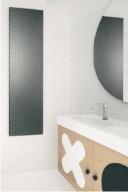 Радіатор декоративний Instal Projekt Indivi X 57,6х160,6 см з панеллю стьобана чорне скло INDX-60 / 160E31L16