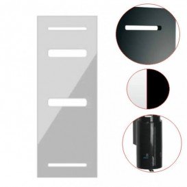 Радіатор декоративний Instal Projekt Sisi 55,1х120,6 см з панеллю біле скло SIS-50 / 120E34L04