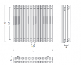 Радіатор опалення Instal Projekt Afro New X пластинчастий 141,1х57,5 см 63 елемента сталь палітра IP на вибір AFRNX-060/63