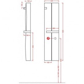 Радіатор-полку електричний Artceram Surf білий глянсовий OSC005 01; 00
