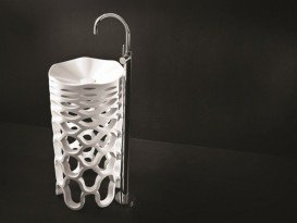 Раковина для ванной Marmorin Sirona 46,5х46,5 см напольная литой камень белый P 500 047 020 510