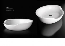 Раковина для ванной Marmorin Siwa 54х39,5 см литой камень белый P 535 054 020 010