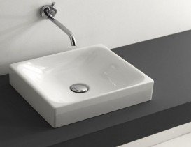 Раковина-чаша для ванной прямоугольная Kerasan Cento накладная 40х35 см белая 355401