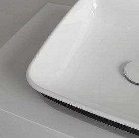 Раковина для ванної Villeroy & Boch Artis 41х41 см без переливу TitanCeram coal black (вугільно-чорний) 417841BCT8