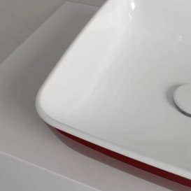 Раковина для ванной Villeroy & Boch Artis 41х41 см без перелива TitanCeram bordeaux (бордо) 417841BCS9