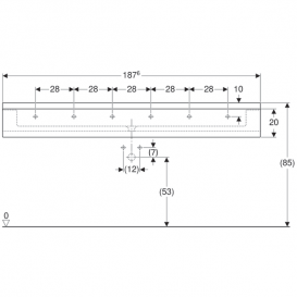 Раковина для коллективного пользования Geberit Publica Varicor альпийский белый 401876016