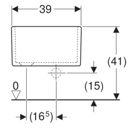 Раковина для ног Geberit Publica огнеупорная глина белый 108000000
