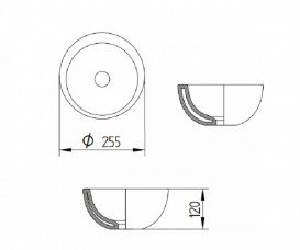 Раковина для ванной AeT Motivi накладная круглая белый L265T0R0V0