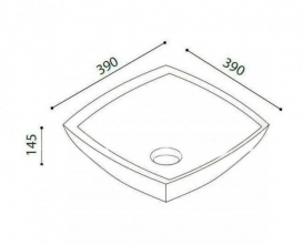 Раковина для ванной AeT Spot накладная квадратная черный матовый L246T0R0V0 105