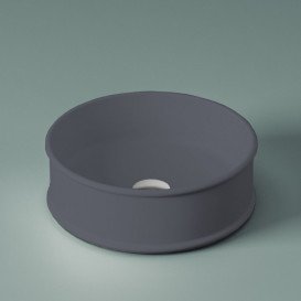 Раковина для ванной ArtCeram Atelier Ø 44 см керамика серо-синий ATL001 37;00