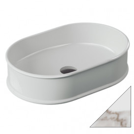 Раковина для ванної ArtCeram Atelier 60х40 см кераміка calacatta ATL002 94;00