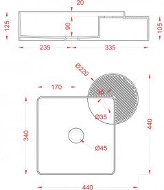 Раковина для ванной ArtCeram Cartesio 44х44 см с отверстием под смеситель керамика белый CAL003 01;00