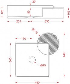 Раковина для ванной ArtCeram Cartesio 44х44 см без отверстия под смеситель керамика белый CAL003 01;99